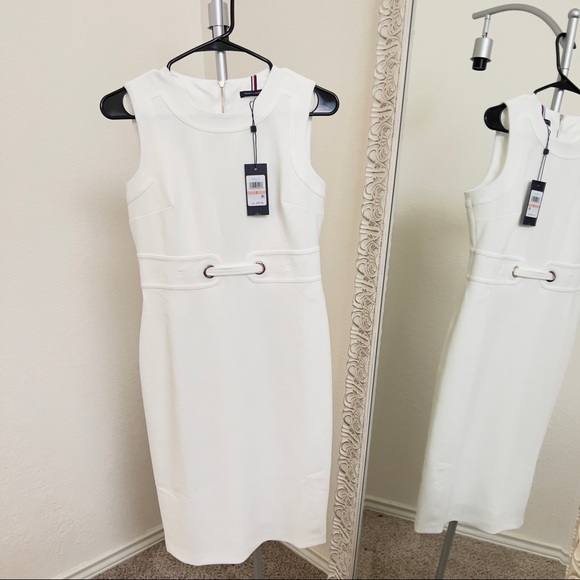 NWT Tommy Hilfiger Dress | Ivory - Picture 1 of 7